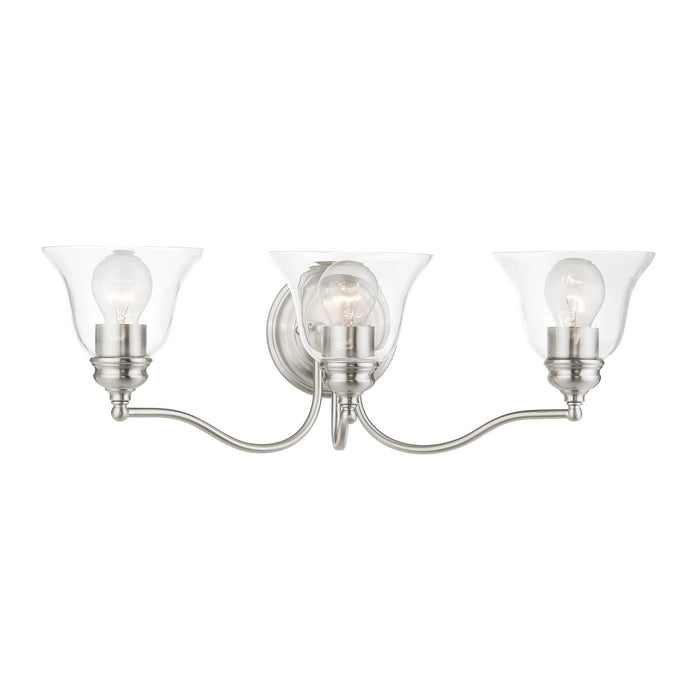 Livex Lighting 16933-91 Three Light Vanity Sconce, Brushed Nickel