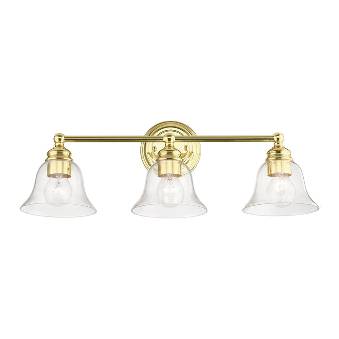 Livex Lighting 16943-02 Three Light Vanity Sconce, Polished Brass