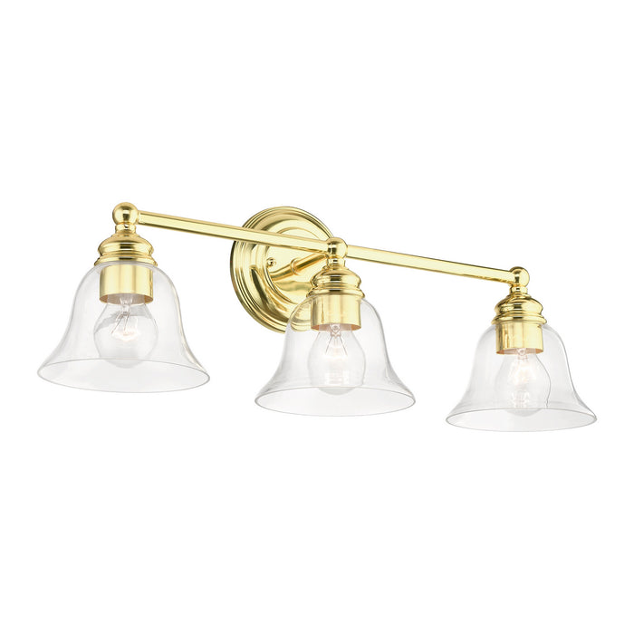 Livex Lighting 16943-02 Three Light Vanity Sconce, Polished Brass