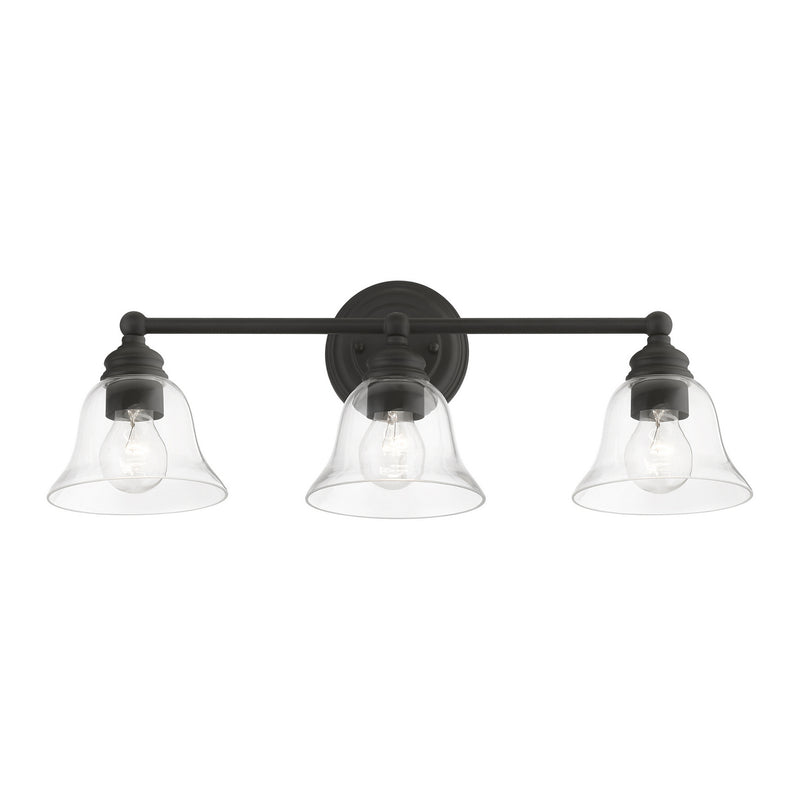 Livex Lighting 16943-04 Three Light Vanity Sconce, Black