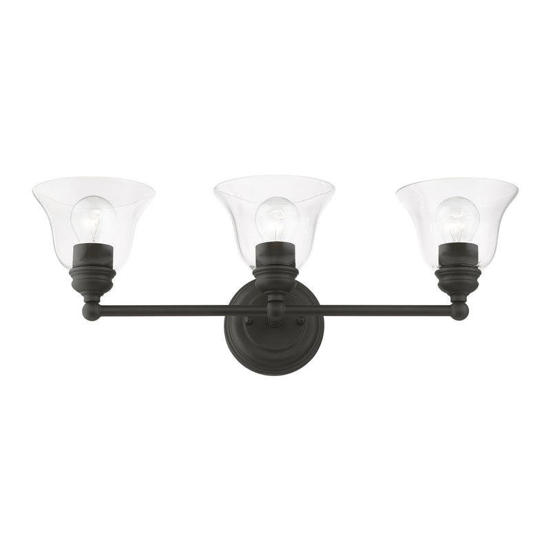 Livex Lighting 16943-04 Three Light Vanity Sconce, Black
