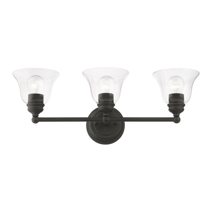 Livex Lighting 16943-04 Three Light Vanity Sconce, Black