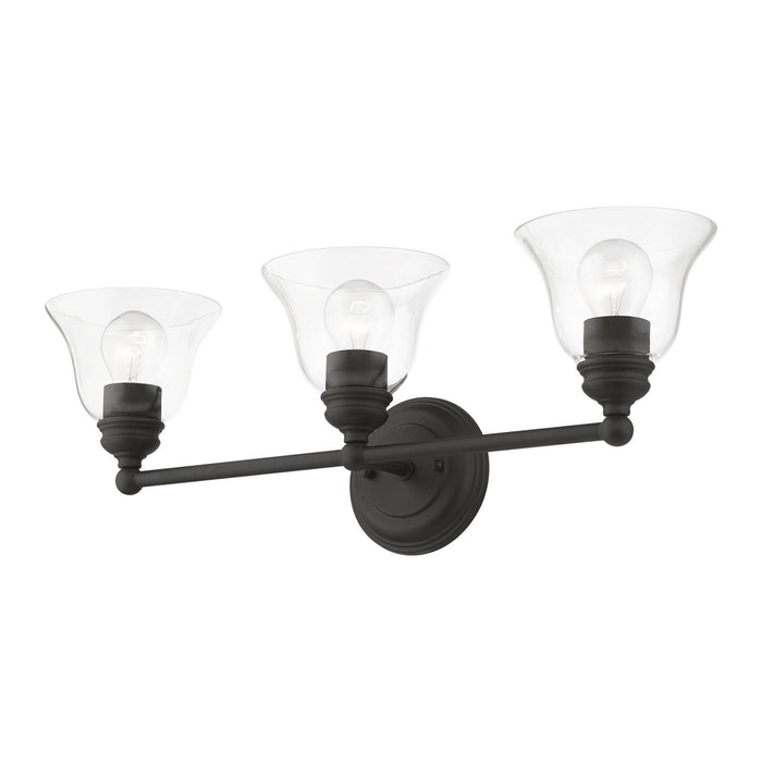 Livex Lighting 16943-04 Three Light Vanity Sconce, Black