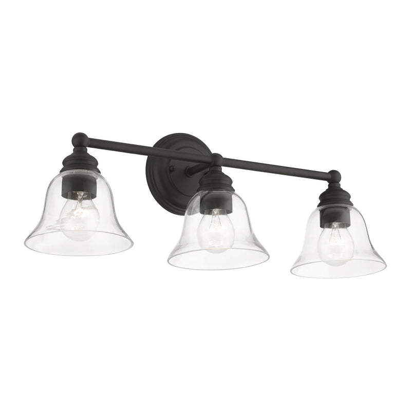 Livex Lighting 16943-04 Three Light Vanity Sconce, Black