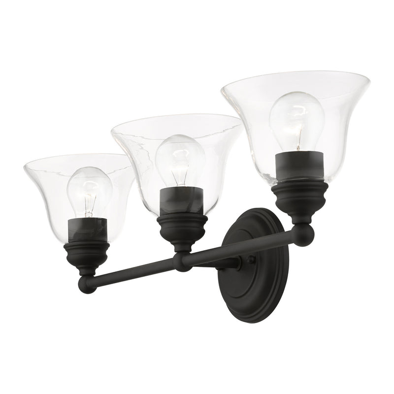 Livex Lighting 16943-04 Three Light Vanity Sconce, Black