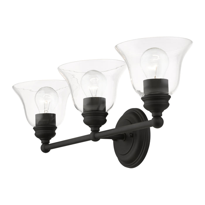 Livex Lighting 16943-04 Three Light Vanity Sconce, Black