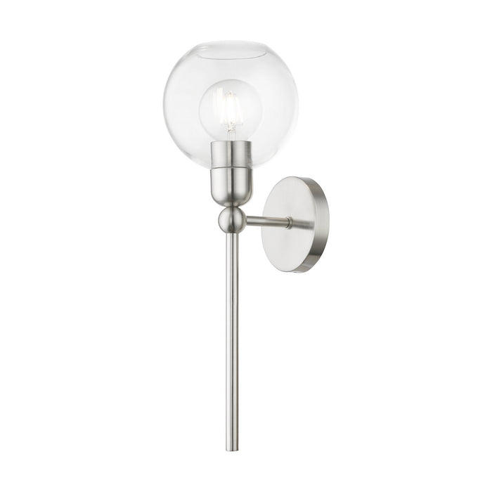 Livex Lighting 16971-91 One Light Wall Sconce, Brushed Nickel