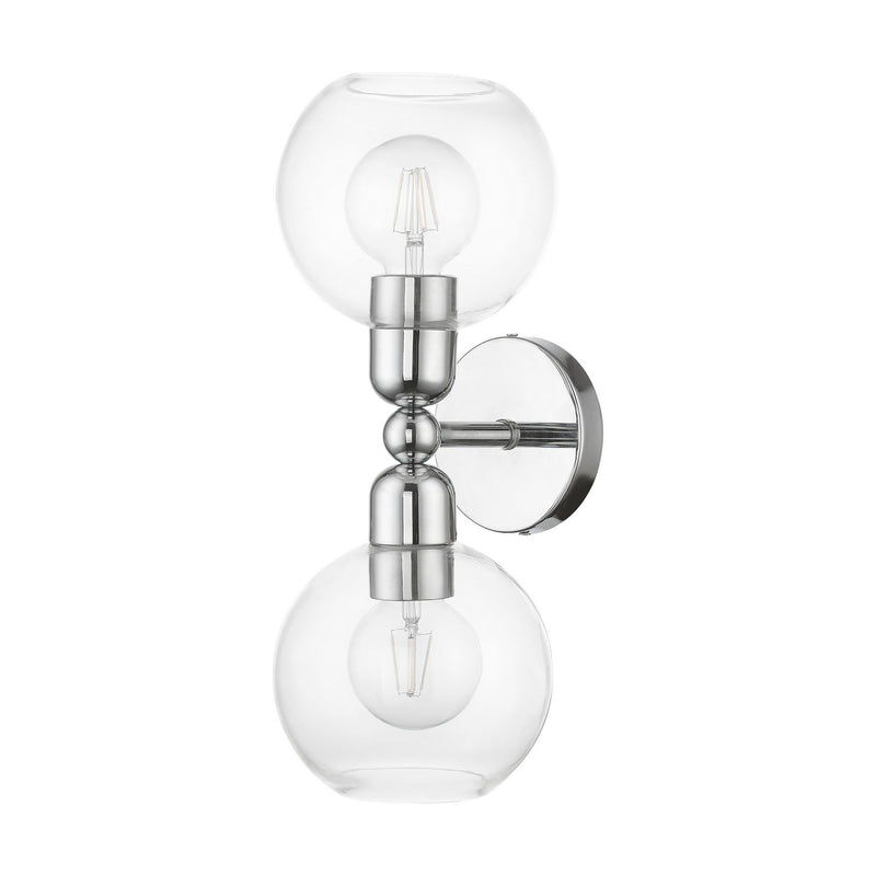 Livex Lighting 16972-05 Two Light Vanity Sconce, Polished Chrome