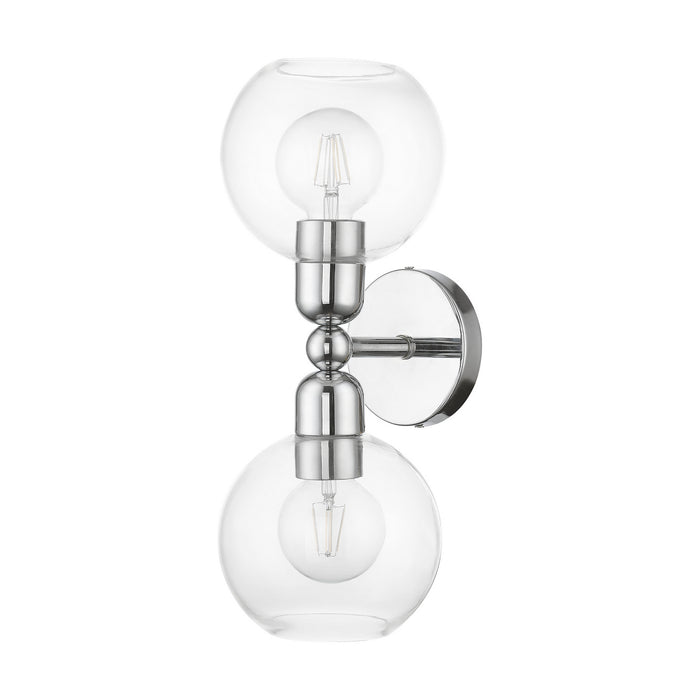 Livex Lighting 16972-05 Two Light Vanity Sconce, Polished Chrome