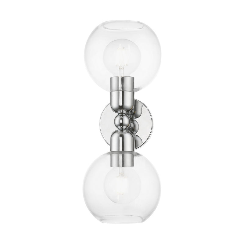 Livex Lighting 16972-05 Two Light Vanity Sconce, Polished Chrome