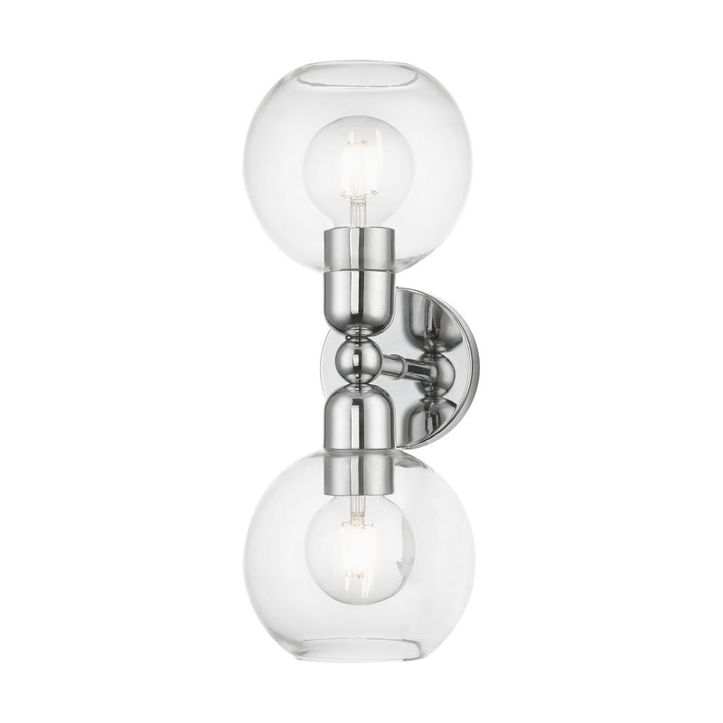 Livex Lighting 16972-05 Two Light Vanity Sconce, Polished Chrome