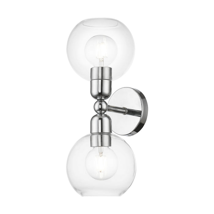 Livex Lighting 16972-05 Two Light Vanity Sconce, Polished Chrome