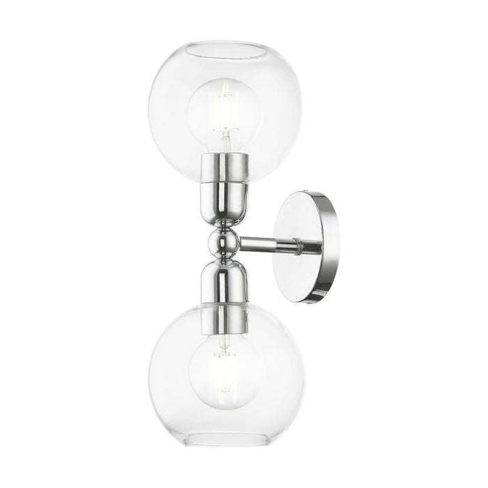 Livex Lighting 16972-05 Two Light Vanity Sconce, Polished Chrome