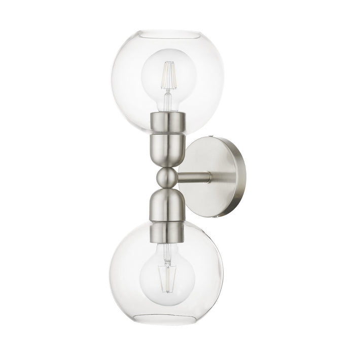 Livex Lighting 16972-91 Two Light Vanity Sconce, Brushed Nickel