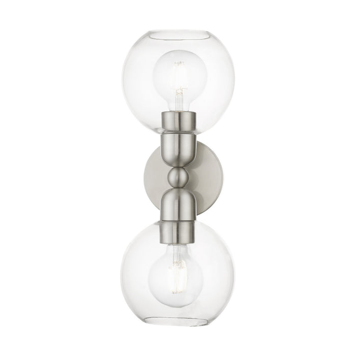 Livex Lighting 16972-91 Two Light Vanity Sconce, Brushed Nickel