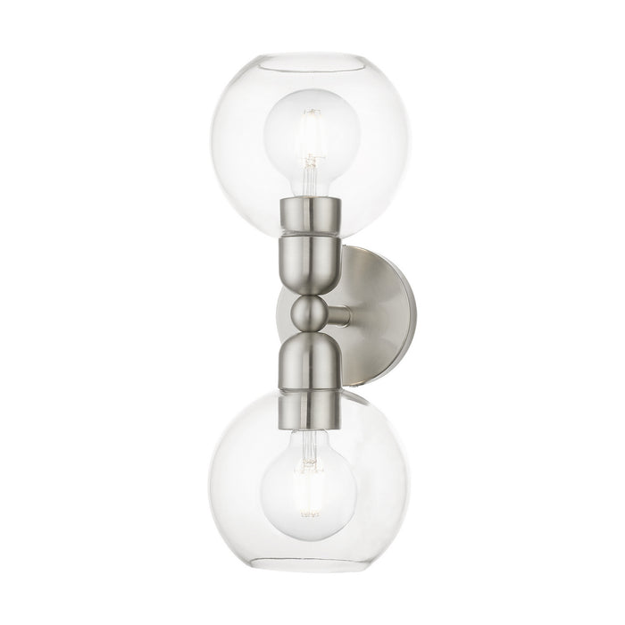 Livex Lighting 16972-91 Two Light Vanity Sconce, Brushed Nickel