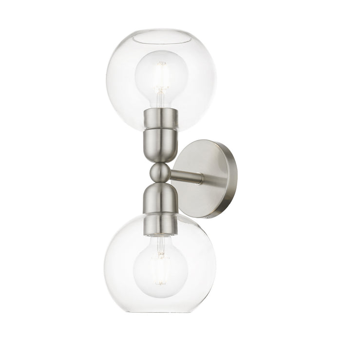 Livex Lighting 16972-91 Two Light Vanity Sconce, Brushed Nickel