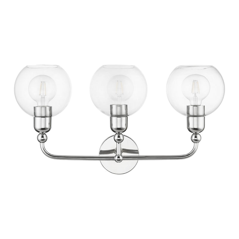 Livex Lighting 16973-05 Three Light Vanity Sconce, Polished Chrome