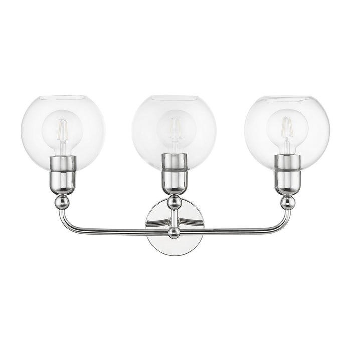 Livex Lighting 16973-05 Three Light Vanity Sconce, Polished Chrome