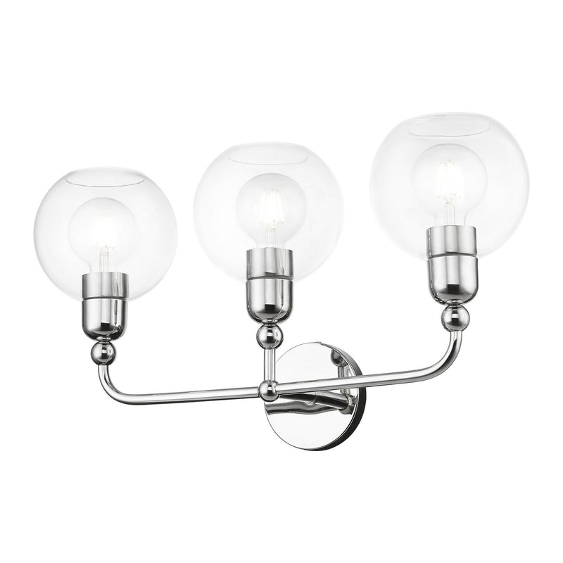 Livex Lighting 16973-05 Three Light Vanity Sconce, Polished Chrome