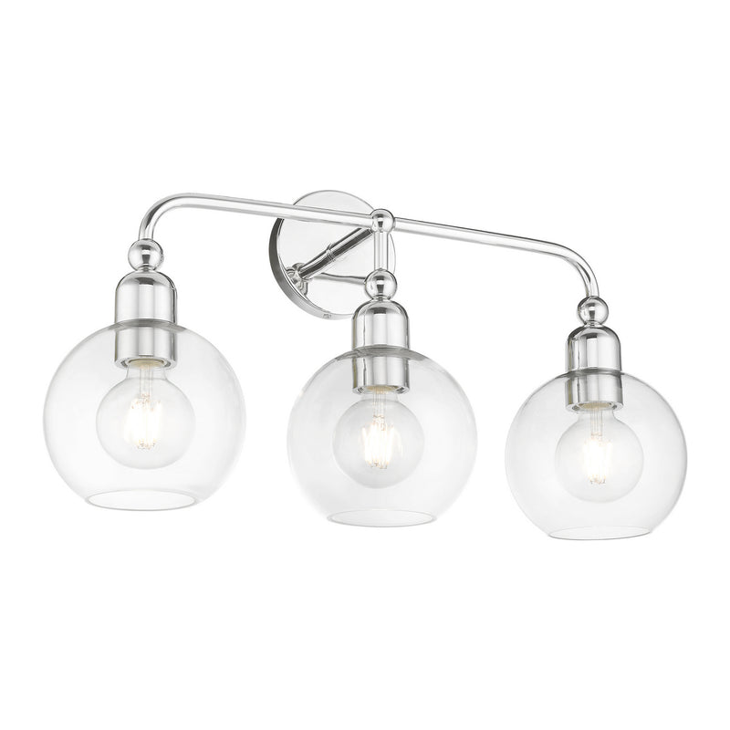 Livex Lighting 16973-05 Three Light Vanity Sconce, Polished Chrome