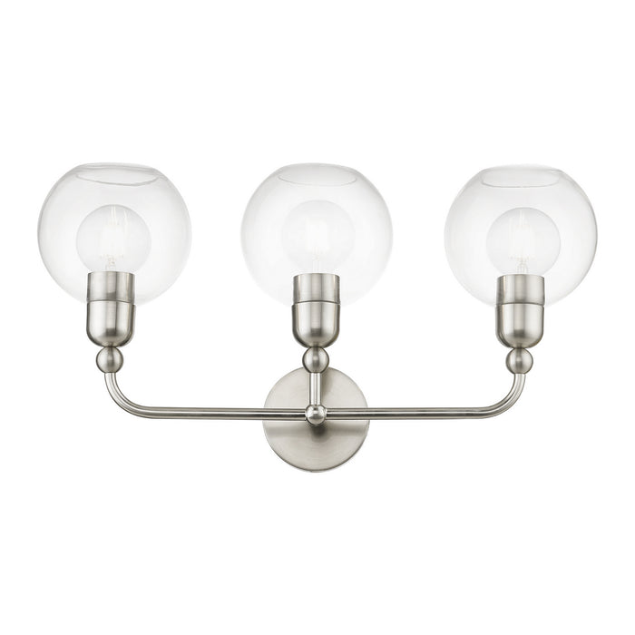 Livex Lighting 16973-91 Three Light Vanity Sconce, Brushed Nickel