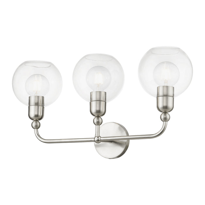 Livex Lighting 16973-91 Three Light Vanity Sconce, Brushed Nickel