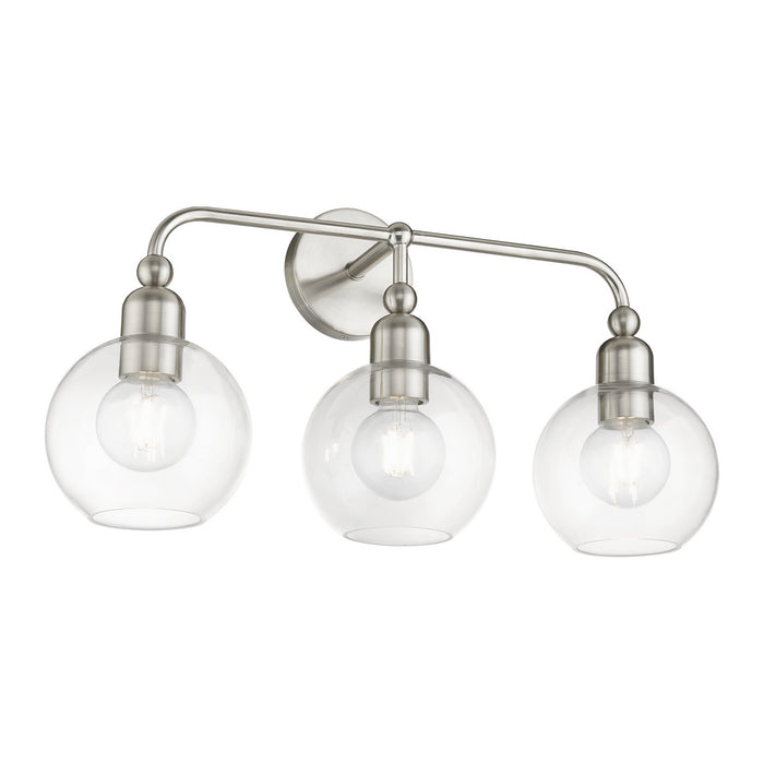 Livex Lighting 16973-91 Three Light Vanity Sconce, Brushed Nickel