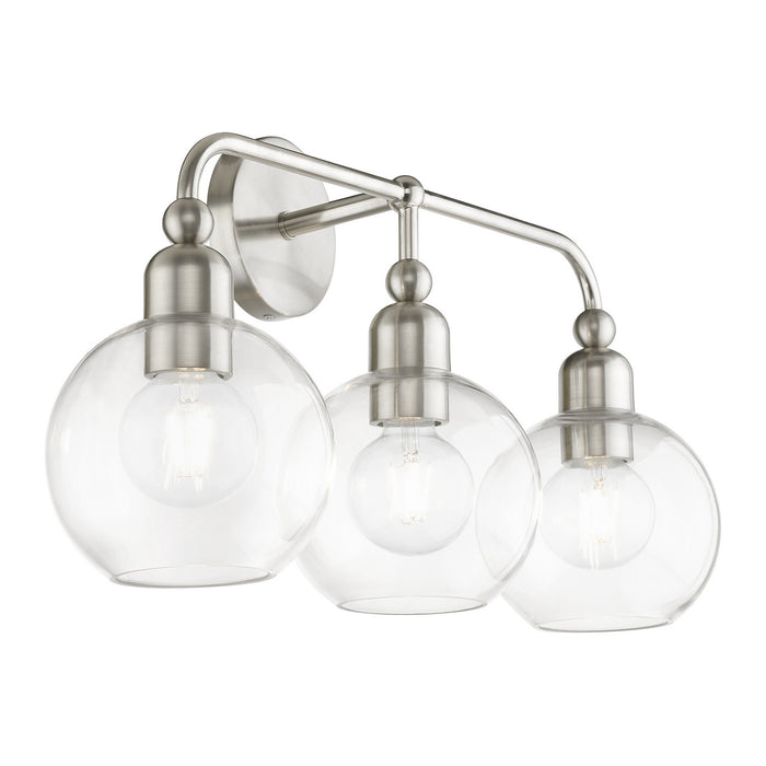 Livex Lighting 16973-91 Three Light Vanity Sconce, Brushed Nickel