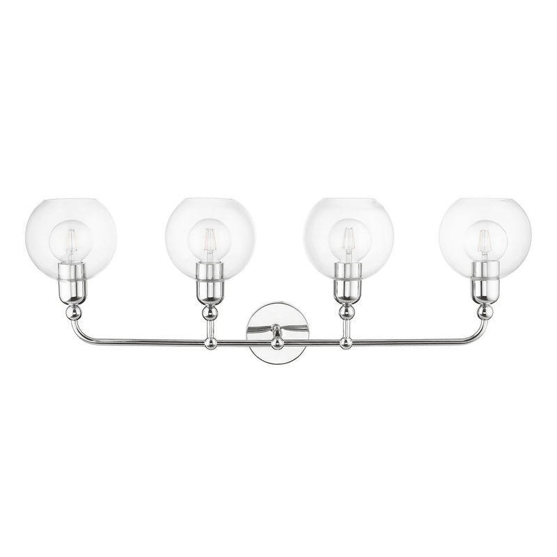 Livex Lighting 16975-05 Four Light Vanity Sconce, Polished Chrome