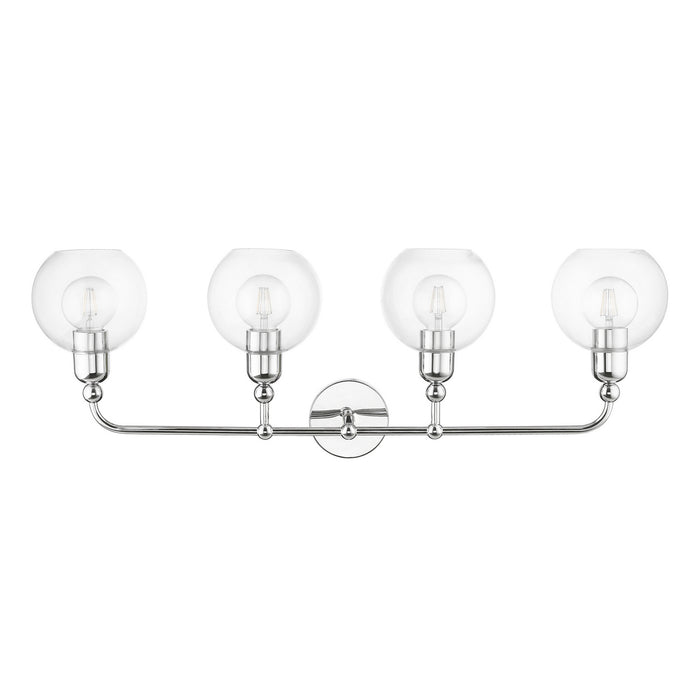 Livex Lighting 16975-05 Four Light Vanity Sconce, Polished Chrome