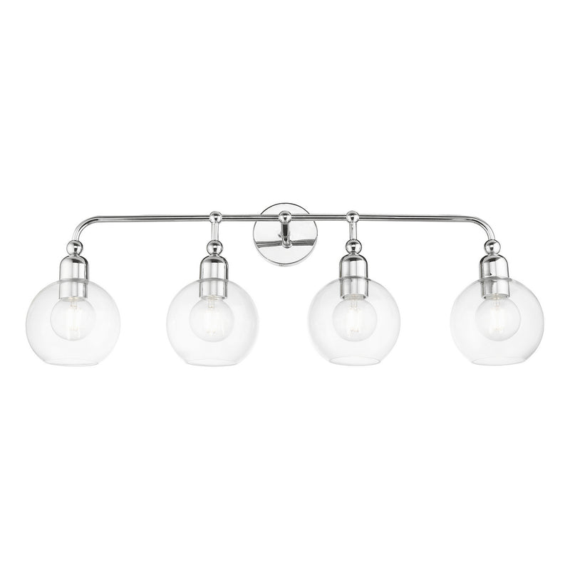 Livex Lighting 16975-05 Four Light Vanity Sconce, Polished Chrome