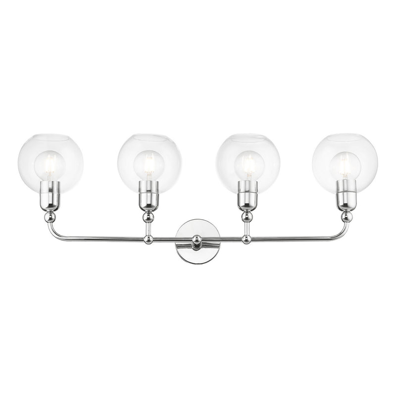 Livex Lighting 16975-05 Four Light Vanity Sconce, Polished Chrome