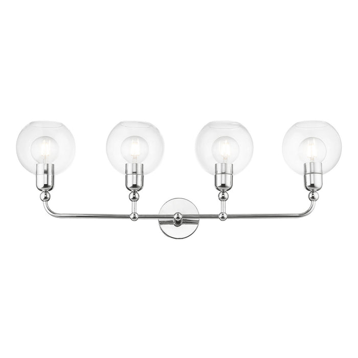 Livex Lighting 16975-05 Four Light Vanity Sconce, Polished Chrome