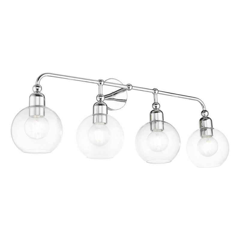 Livex Lighting 16975-05 Four Light Vanity Sconce, Polished Chrome