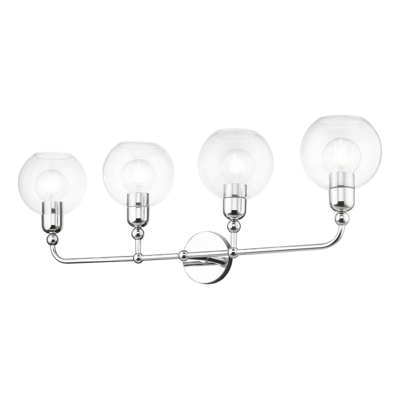 Livex Lighting 16975-05 Four Light Vanity Sconce, Polished Chrome