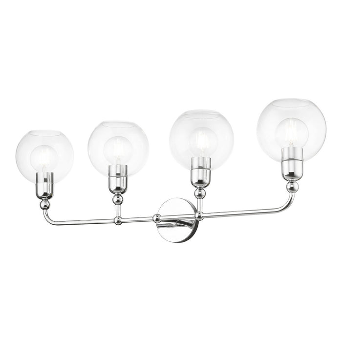 Livex Lighting 16975-05 Four Light Vanity Sconce, Polished Chrome
