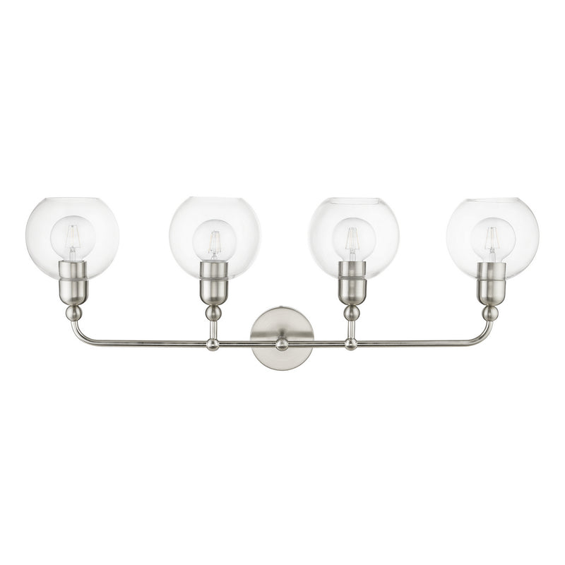 Livex Lighting 16975-91 Four Light Vanity Sconce, Brushed Nickel
