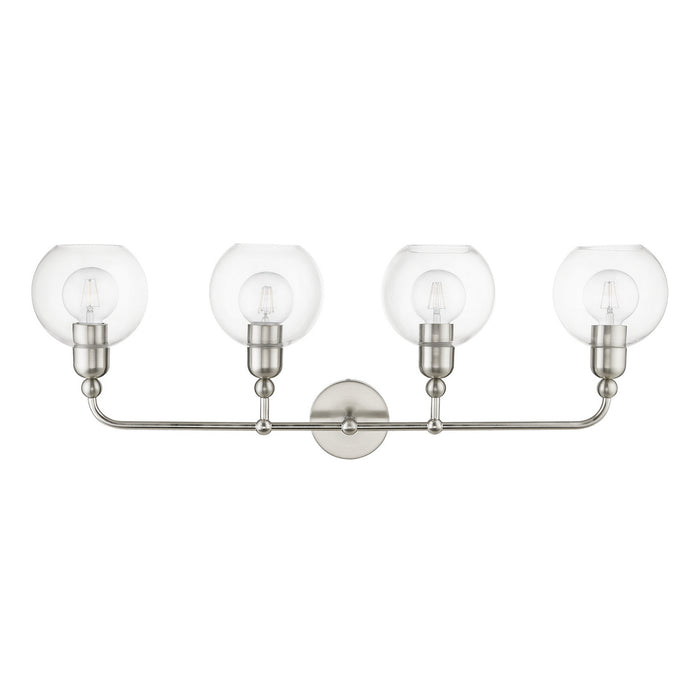 Livex Lighting 16975-91 Four Light Vanity Sconce, Brushed Nickel