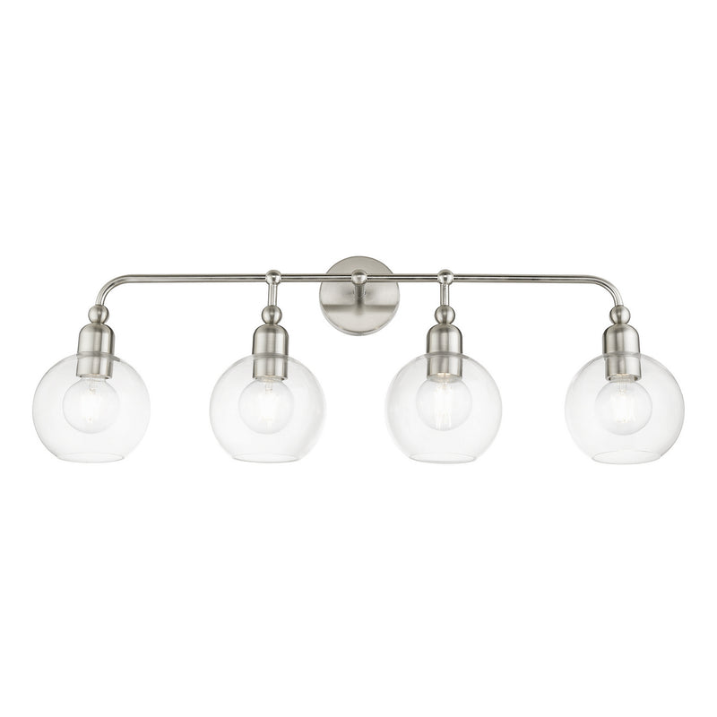 Livex Lighting 16975-91 Four Light Vanity Sconce, Brushed Nickel