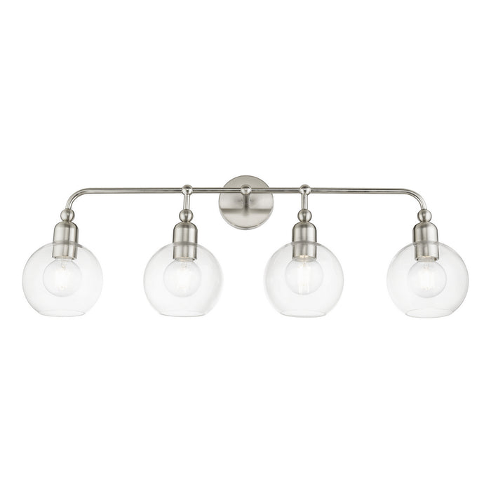 Livex Lighting 16975-91 Four Light Vanity Sconce, Brushed Nickel