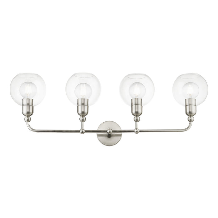 Livex Lighting 16975-91 Four Light Vanity Sconce, Brushed Nickel