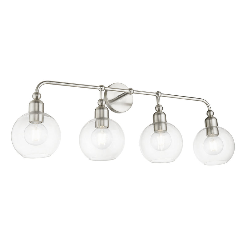 Livex Lighting 16975-91 Four Light Vanity Sconce, Brushed Nickel