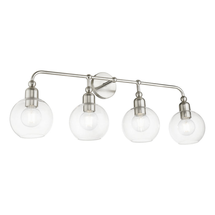 Livex Lighting 16975-91 Four Light Vanity Sconce, Brushed Nickel