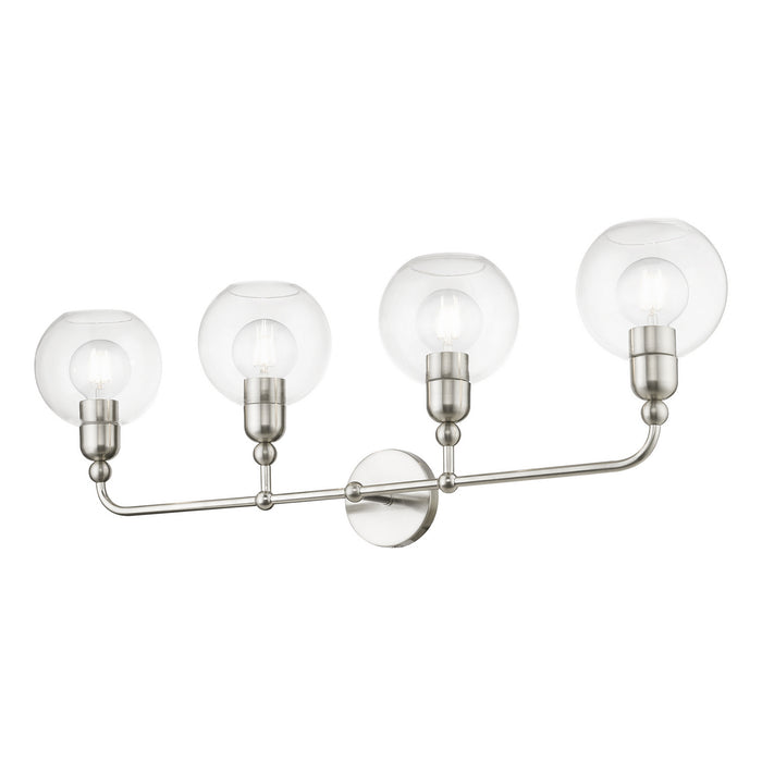 Livex Lighting 16975-91 Four Light Vanity Sconce, Brushed Nickel