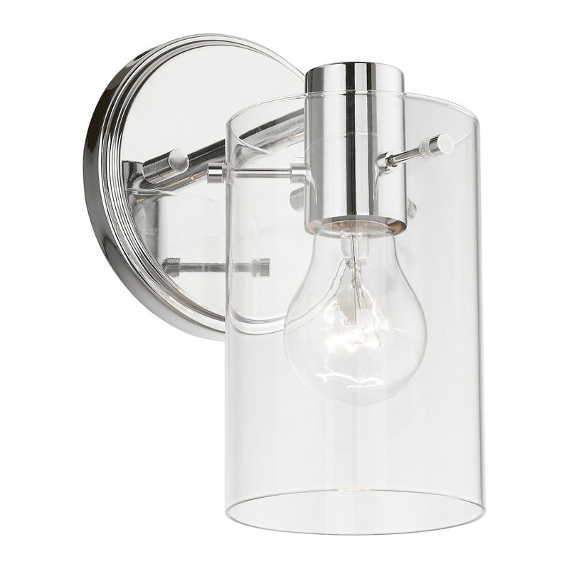 Livex Lighting 17231-05 One Light Wall Sconce, Polished Chrome