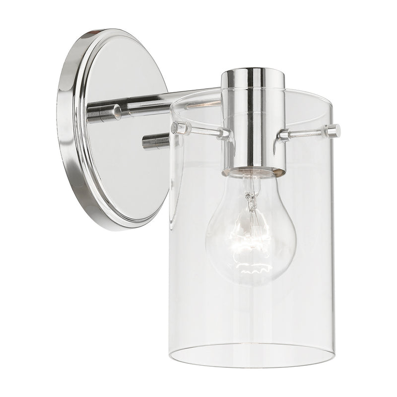 Livex Lighting 17231-05 One Light Wall Sconce, Polished Chrome