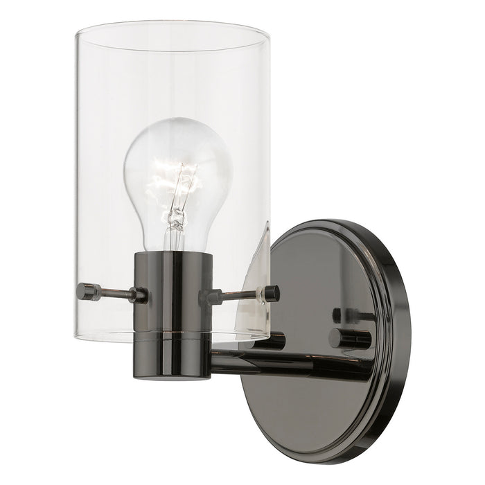 Livex Lighting 17231-46 One Light Wall Sconce, Black Chrome