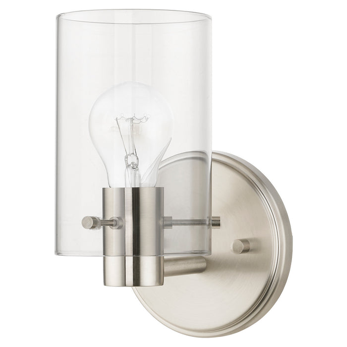 Livex Lighting 17231-91 One Light Wall Sconce, Brushed Nickel