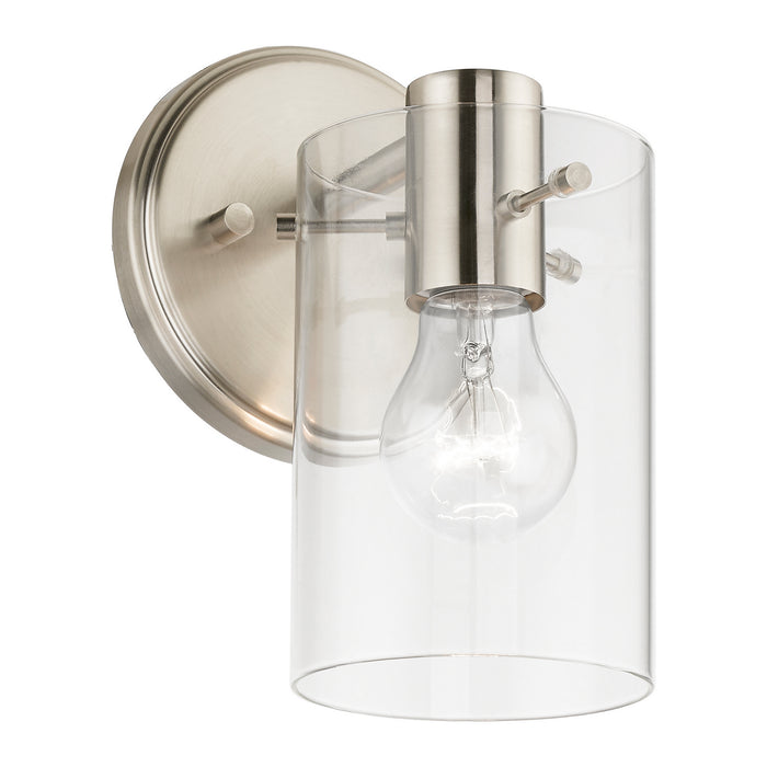 Livex Lighting 17231-91 One Light Wall Sconce, Brushed Nickel